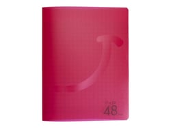 Cahier polypro 17 x 22 cm 48 pages grands carreaux Cultura - Rouge