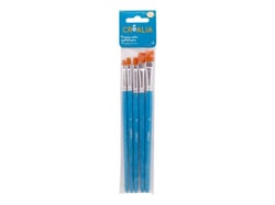 Set de 5 pinceaux synthétiques plats Créalia