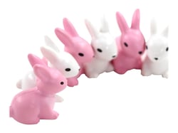 6 accessoires en résine -Lapins - Créalia