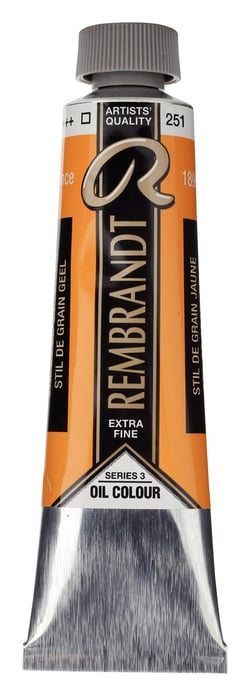 Peinture à l'huile Rembrandt en tube de 40 ml - Royal Talens - Extra-fine - Stil de grain jaune