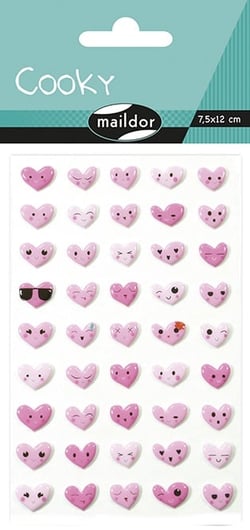 Stickers émoticônes coeur - Cooky