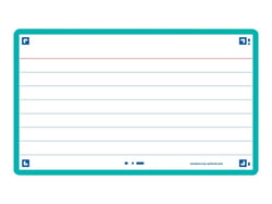 80 flashcards - 7,5 x 12,5 cm - Flash 2.0 Oxford - Ligné - cadre menthe