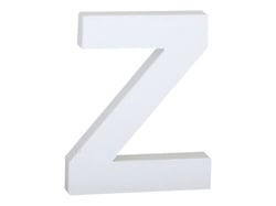 Lettre Z majuscule - carton blanc - 20 cm