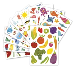 Gommettes Thématiques assorties Baby Sach Maildor - 14,8 x 21 cm - 20 planches de 304 stickers