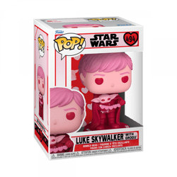 Figurine Funko POP! - Star Wars - Luke Skywalker avec Grogu (St-Valentin) n°494