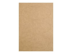 18 étiquettes ovales couleur kraft 4.1x8.9cm - Avery