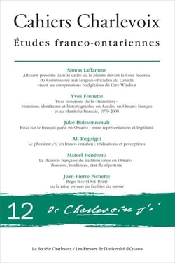 Cahiers Charlevoix 12 - Études franco-ontariennes