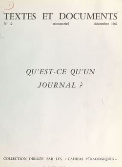 Qu'est-ce qu'un journal ?