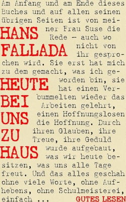 Heute bei uns zu Haus - Ein anderes Buch. Erfahrenes und Erfundenes