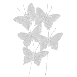 5 Papillons plume - 5cm
