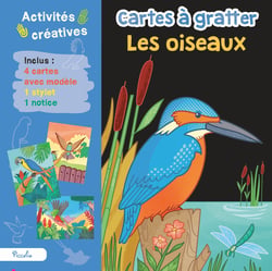 Cartes à gratter : les oiseaux