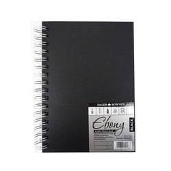 Daler-Rowney Ebony - Bloc d'esquisse - reliure à spirale - A6 - portrait - 50 feuilles - blanc - dos rigide