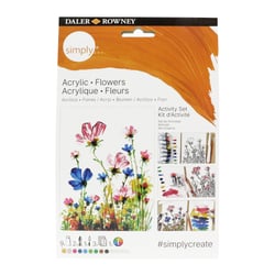  Kit d'activité peinture acrylique Daler Rowney - Simply Activity - Flower