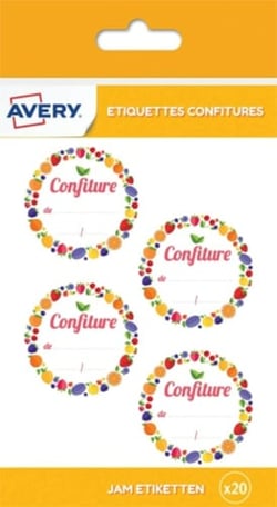 20 étiquettes pour pot de confiture