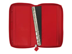 Organizer Saffiano zippé Rouge - Filofax