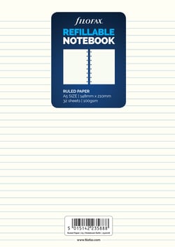 Recharge Filofax Notebooks - blanc - A5 14,8 x 21 cm - 32 pages lignées