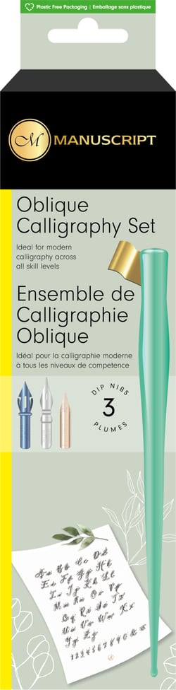 Ensemble de calligraphie oblique - Manuscript