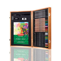 Coffret dessin en bois - Derwent - Academy - Coffrets crayons de couleur -  Crayons de Couleur Adultes - Crayons de Dessin et Esquisse - Dessin -  Pastel