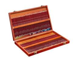 Coffret bois 72 crayons pastels Derwent