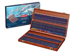Coffret dessin en bois - Derwent - Inktense - 72 crayons