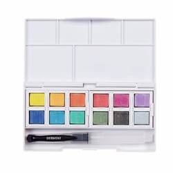 Set de 12 1/2 godets - Peinture aquarelle Derwent - Pastel