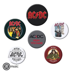 Lot de badges GB eye music - AC/DC mix