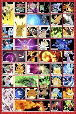 Pokemon Poster Maxi 915X61 Vignettes