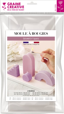 2 moules thermoforme géométrique pour bougies - Graine Créative