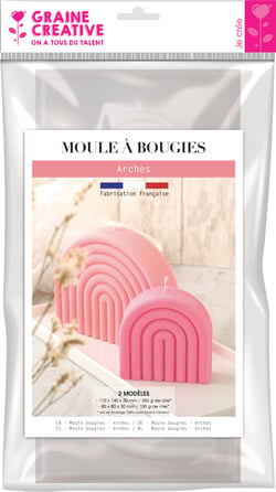 2 moules thermoforme Arc en ciel pour bougies - Graine Créative
