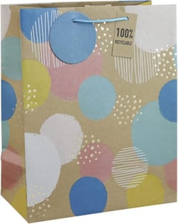 Sac cadeau format L - Bulles kraft