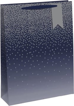 Sac cadeau format L - Etoiles bleu
