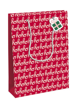 Sac cadeau Clairefontaine - Ho Ho Ho - Taille L 26,5 x 14 x 33 cm