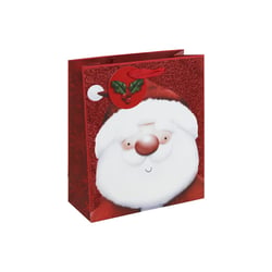 Sac cadeau Clairefontaine - Père Noël scintillant - Taille M 21,5 x 10,2 x 25,3 cm