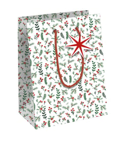 Sac cadeau en papier craft - Format M - Cosy - blanc