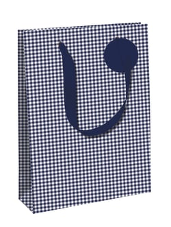 Sac cadeau Excellia Clairefontaine - Large - 26,5x14x33 cm - 210g - Quadrillage bleu