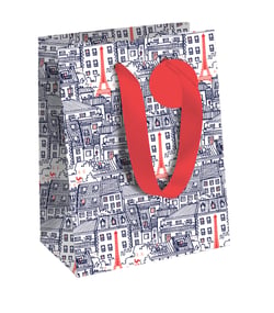 Sac cadeau Excellia Clairefontaine - Moyen - 21,5x10,2x25,3cm - 210g - Ville, Paris