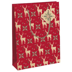 Sac cadeau Clairefontaine - Lovely Home Red - Taille M 21,5 x 10,2 x 25,3 cm
