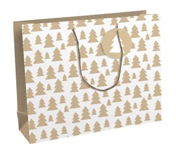 Sac cadeau Clairefontaine - Lovely Home Green - Format shopping 37,3 x 11,8 x 27,5 cm
