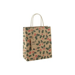Sac cadeau kraft - Taille M - Houx - Clairefontaine