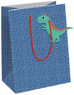 Sac cadeau taille M - 21,5 x 10,2 x 25,3 cm - Héros de mon enfance - Etoiles fond bleu