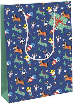 Sac cadeau taille L - 26,5 x 14 x 33 cm - Héros de mon enfance