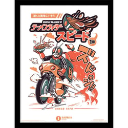 Affiche encadrée Ilustrata - Ramen rider - 30 x 40 cm