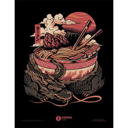 Affiche encadrée Ilustrata - Dragons ramen - 30 x 40 cm