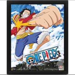 Cadre 3D Lenticular - One Piece Gum Gum Pistolet - 26x 20 cm