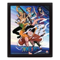 One Piece - Straw hat pirates assault - Poster lenticulaire 3D - 26 x 20 cm