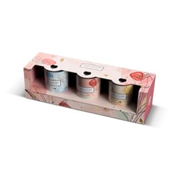 Lot de 3 mini bougies Amour, Sels Marins, Pamplemousse - Heart & Home 
