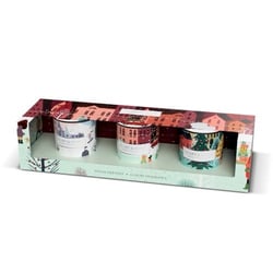 Lot de 3 mini bougies Heart & Home - Boule enchantée, Magie de Noël, Flocons givrés
