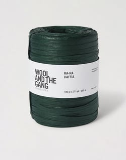 Pelote de fil à crocheter 100% fibre de bois - DMC - Ra-Ra Raffia - Vert bouteille 316