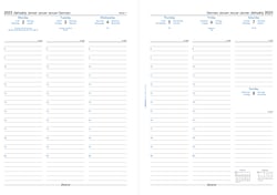 Recharge agenda civil semaine/2 pages 2023 - 21 x 29,7 cm - Filofax - Blanc