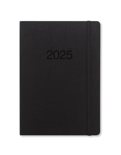 Agenda semainier 2026 Letts of London - Noir - A5 14,8 x 21 cm - Memo
